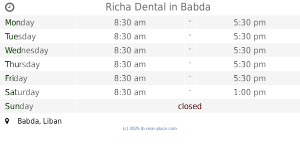 opening times, contacts